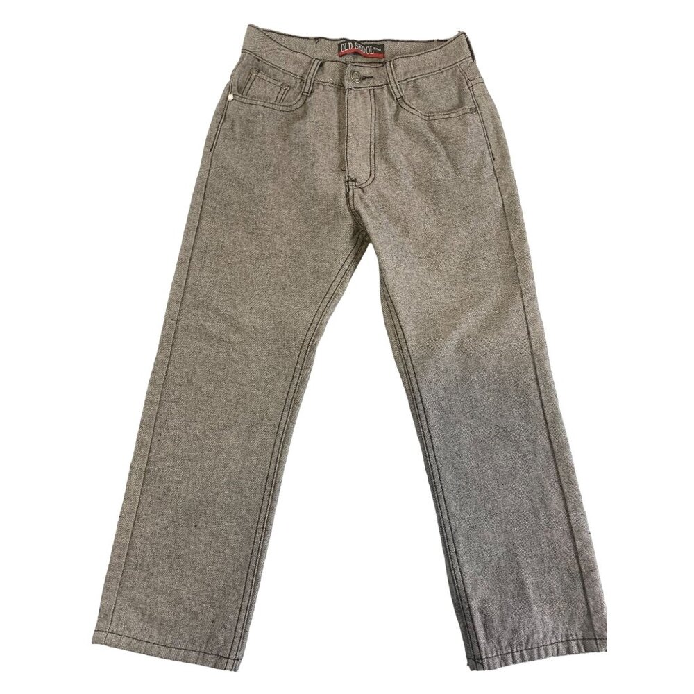 Old Skool Boys Size 10 Gray Jeans Straight Leg